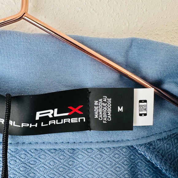 New RLX Ralph Lauren Golf Chevron Front Print French Terry Full Zip Vest - Picture 11 of 13